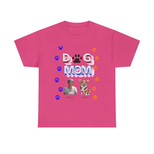 Dog Mom -  Personalized - Unisex Heavy Cotton Tee - Mother's Day - T-Shirts