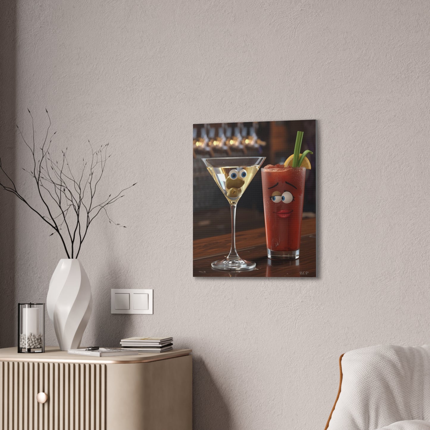 Couple of Drinks - Canvas Stretched, 0.75" - 2026 Wall Art - Creative