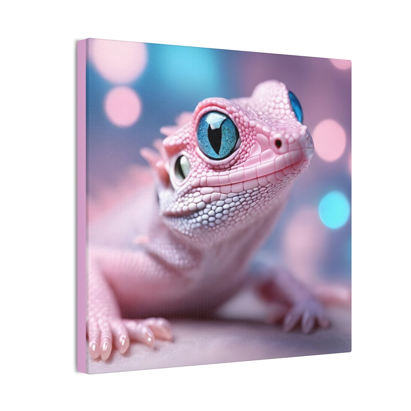 Pink Lizard - Canvas Stretched, 0.75"