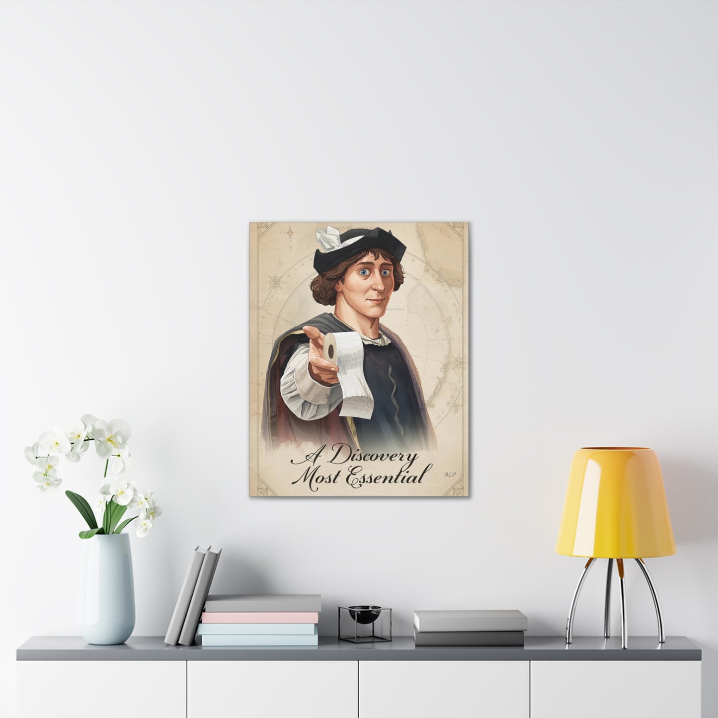 Columbus - Canvas Stretched, 0.75" - 2026 Wall Art - Bathroom Humor