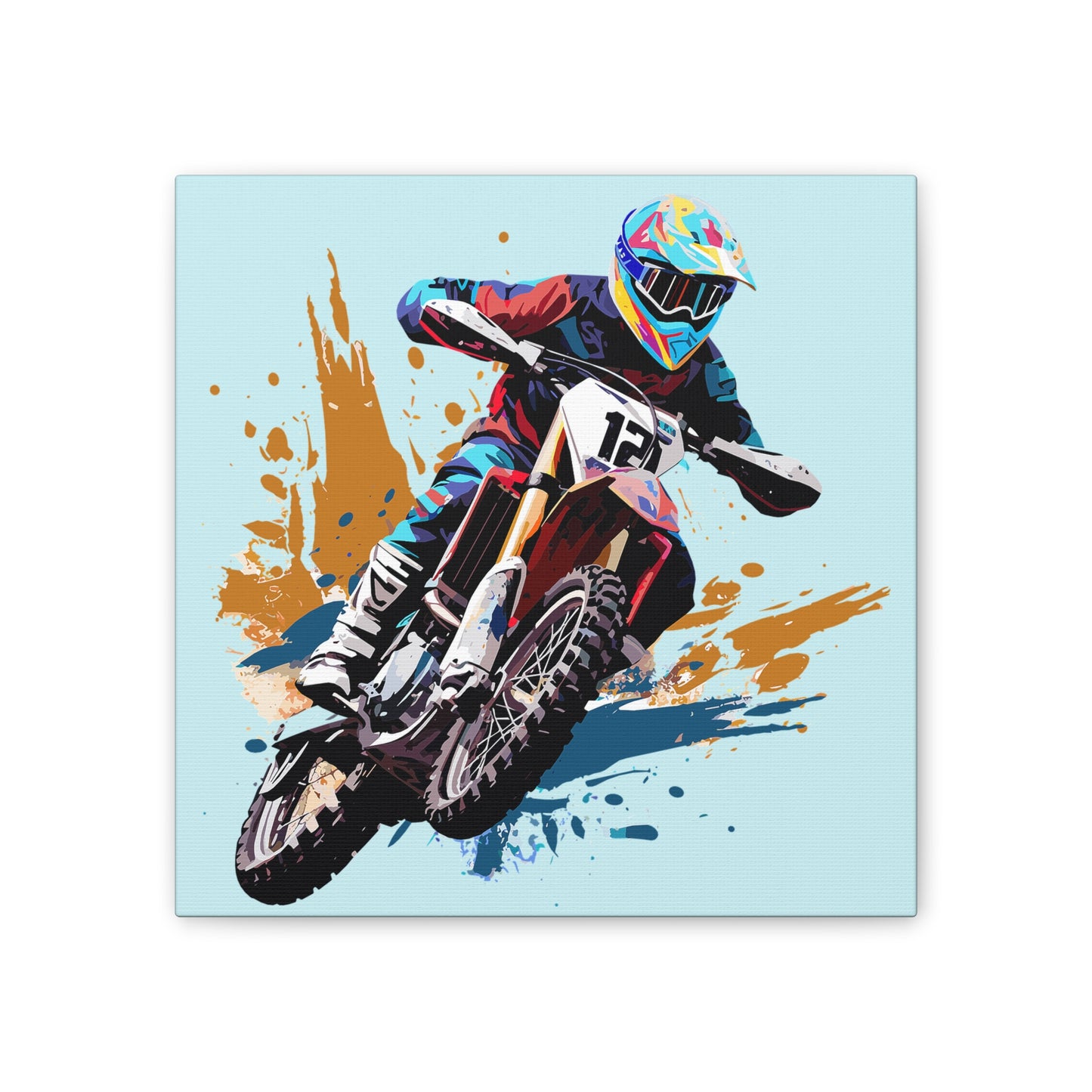 Moto Cross - Canvas Stretched, 0.75" - 2026 Wall Art - Sports