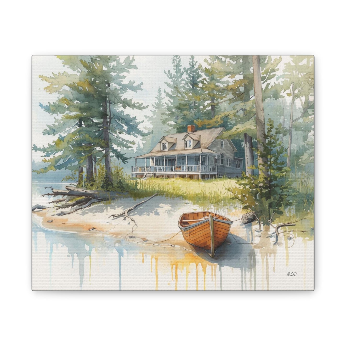 Cabin on the Lake - Canvas Stretched, 0.75" - 2026 Wall Art - Scenes