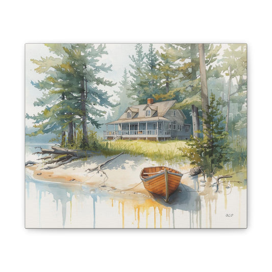 Cabin on the Lake - Canvas Stretched, 0.75" - 2026 Wall Art - Scenes