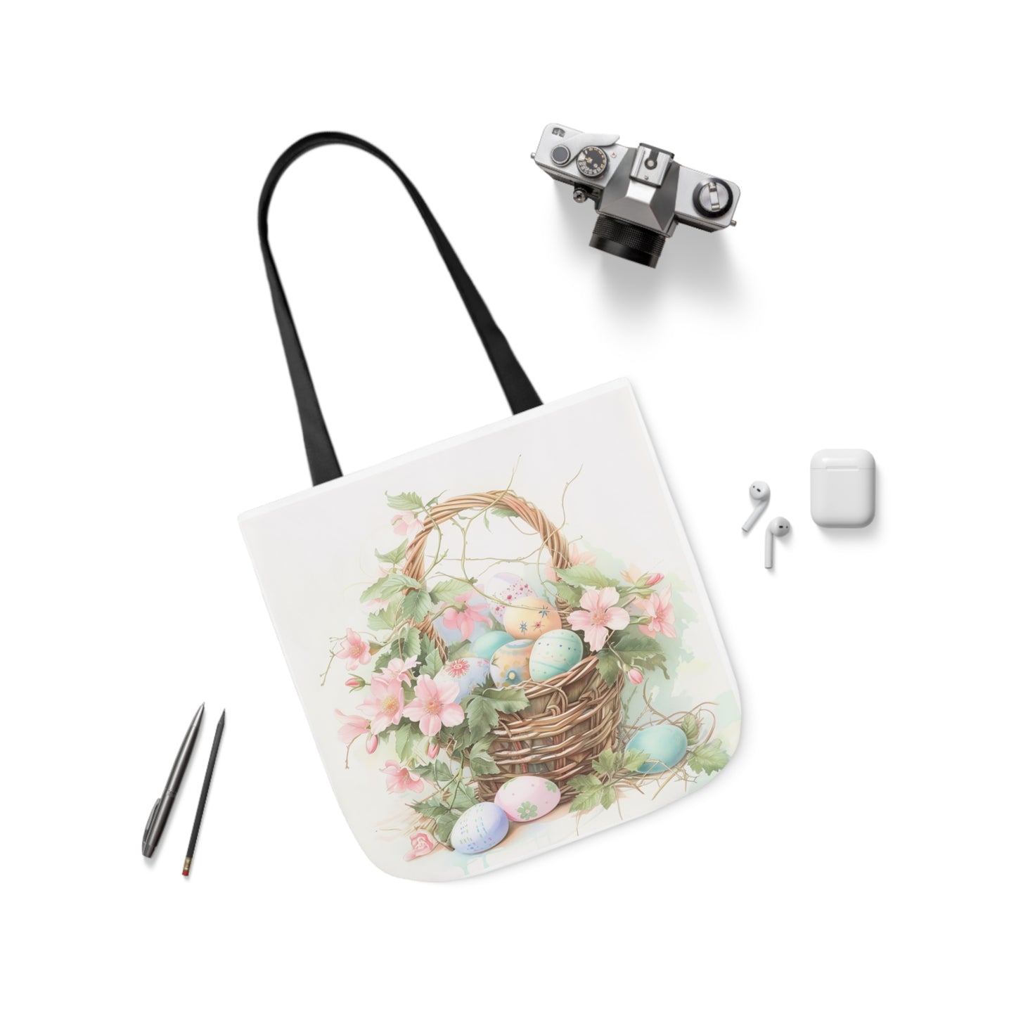 Easter - Canvas Tote Bag, 5-Color Straps - Easter