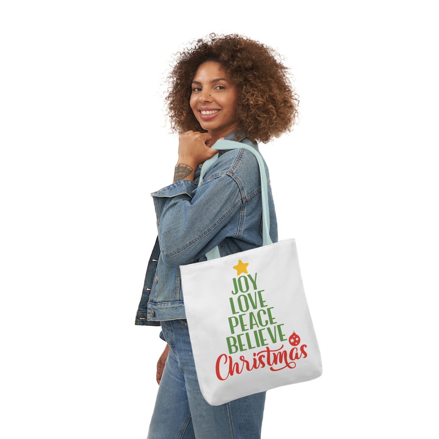 Love - Canvas Tote Bag, 5-Color Straps - Christmas