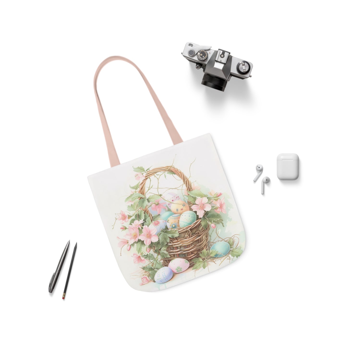 Easter - Canvas Tote Bag, 5-Color Straps - Easter