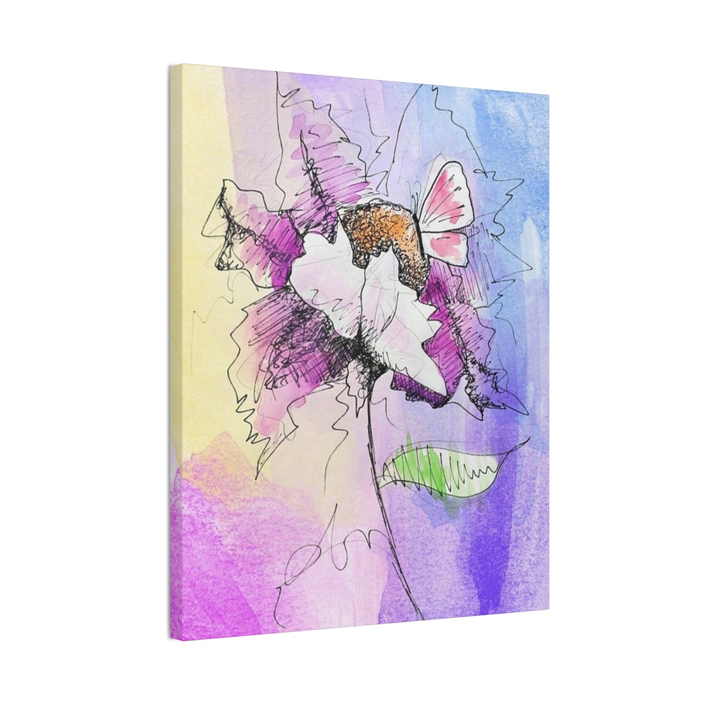 Abstract Flower - Canvas Stretched, 0.75"