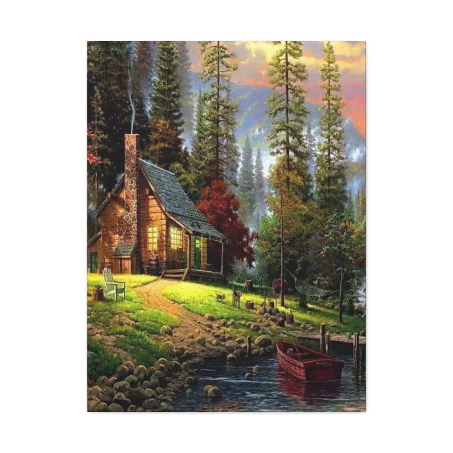 Cabin in the Woods - Canvas Stretched, 0.75"