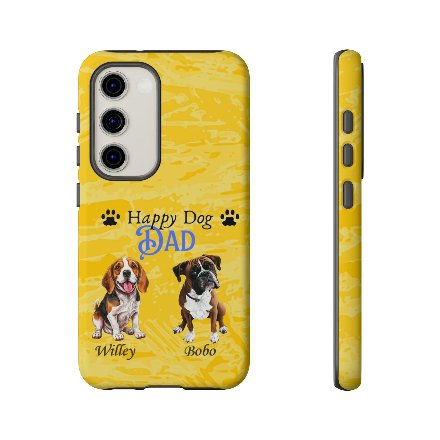 Happy Dog Dad - Personalized - Whimsical Phone Cases - Father's Day