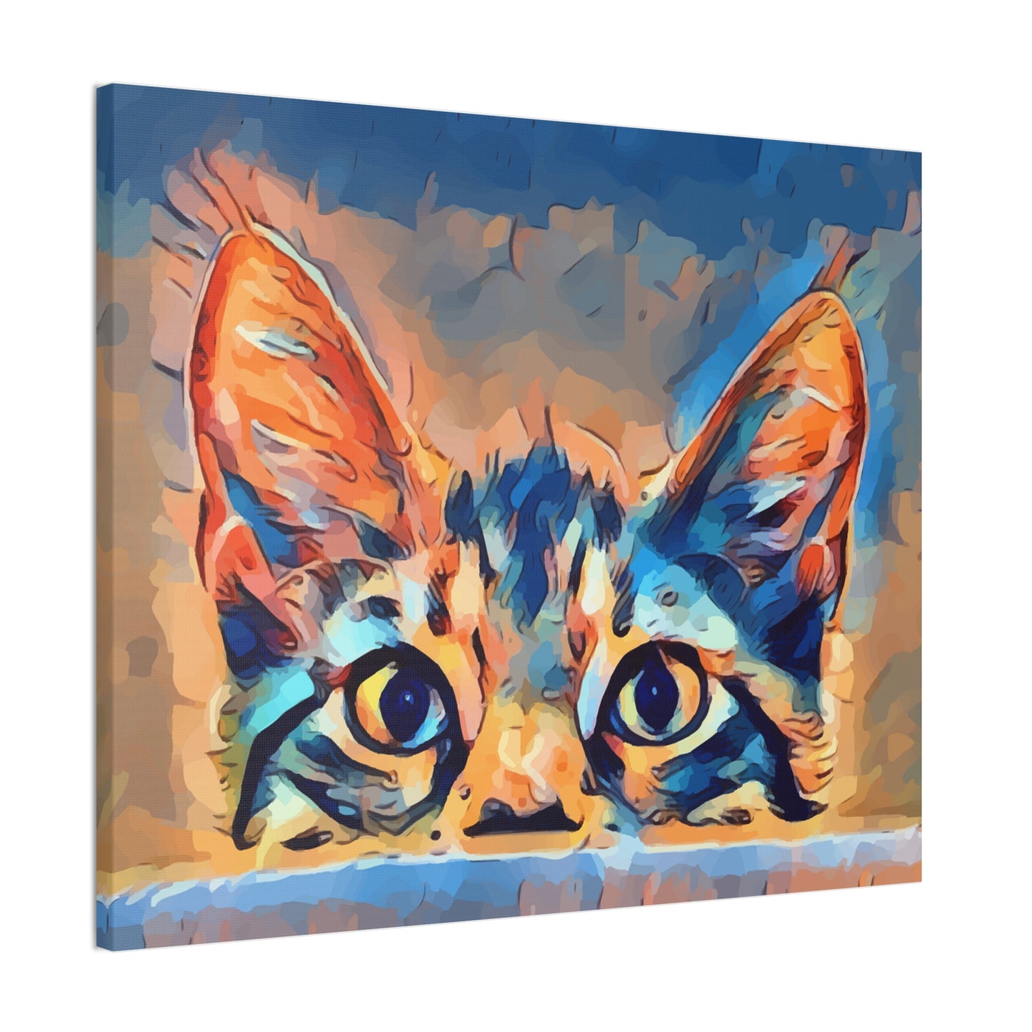 Spying Kitty - Canvas Stretched, 0.75"