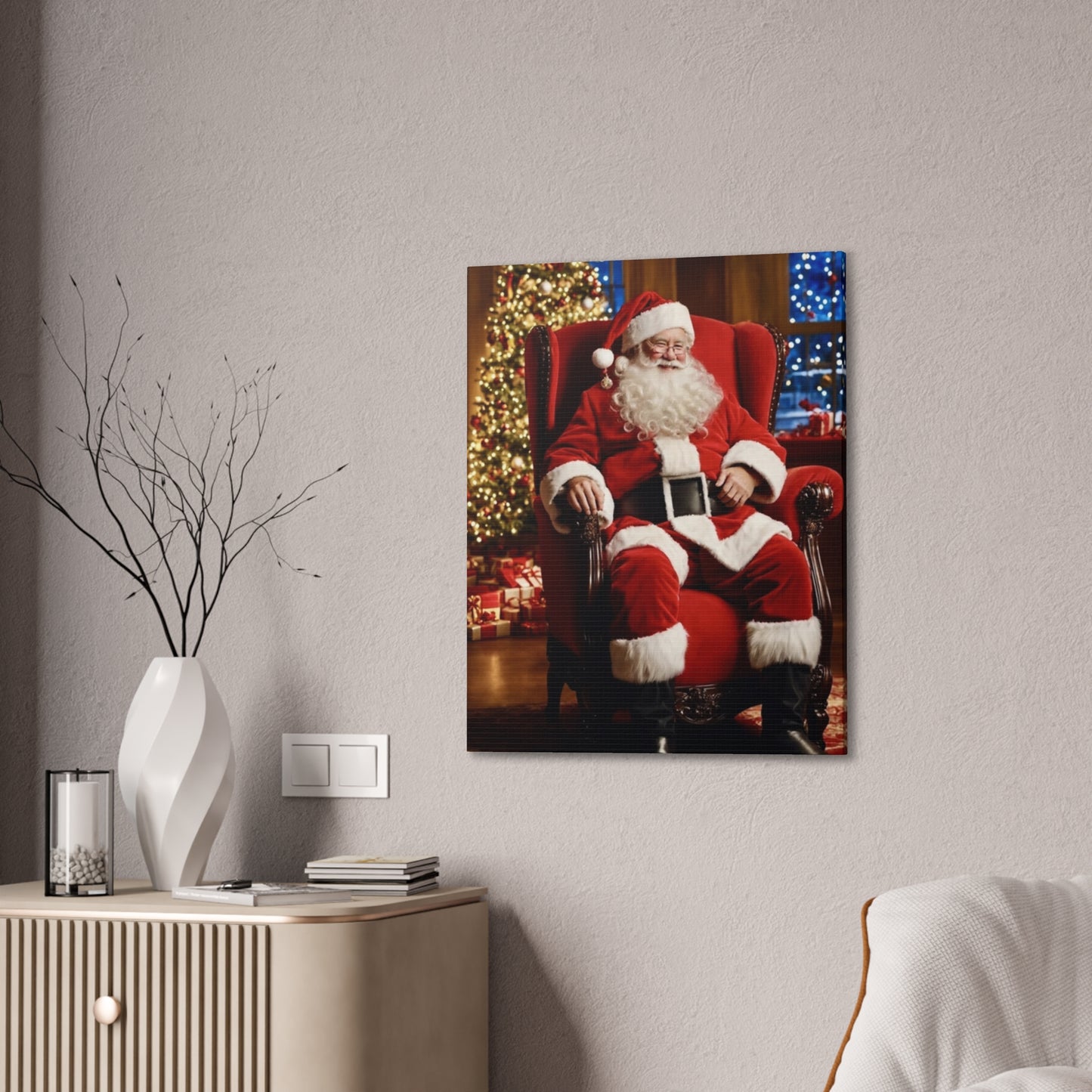 Santa - Canvas Stretched, 0.75" - Christmas