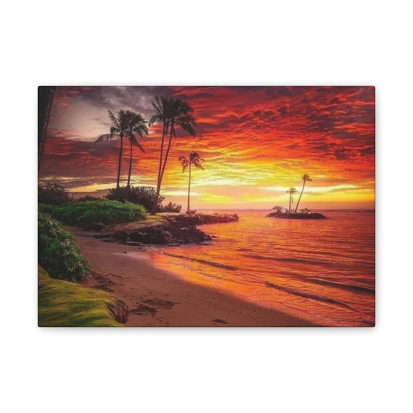 Sunset Island - Canvas Stretched, 0.75"