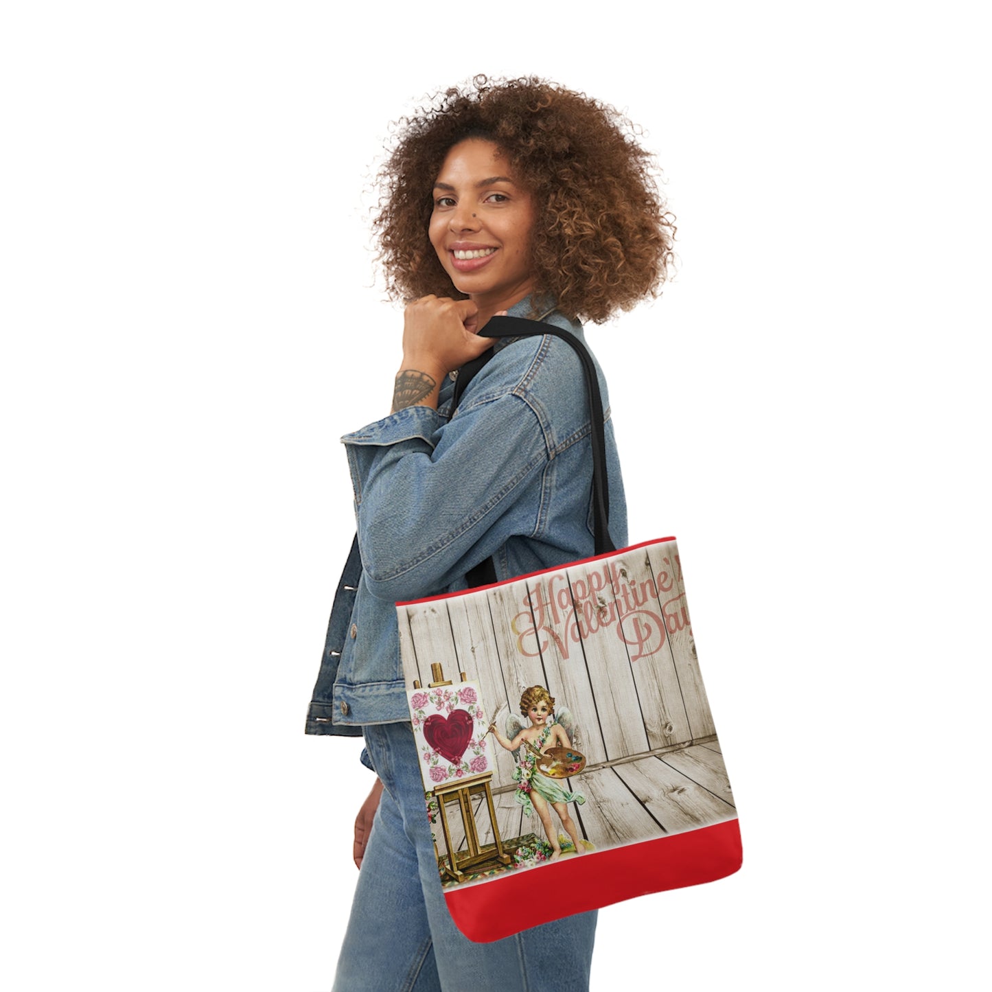 Valentines - Canvas Tote Bag, 5-Color Straps