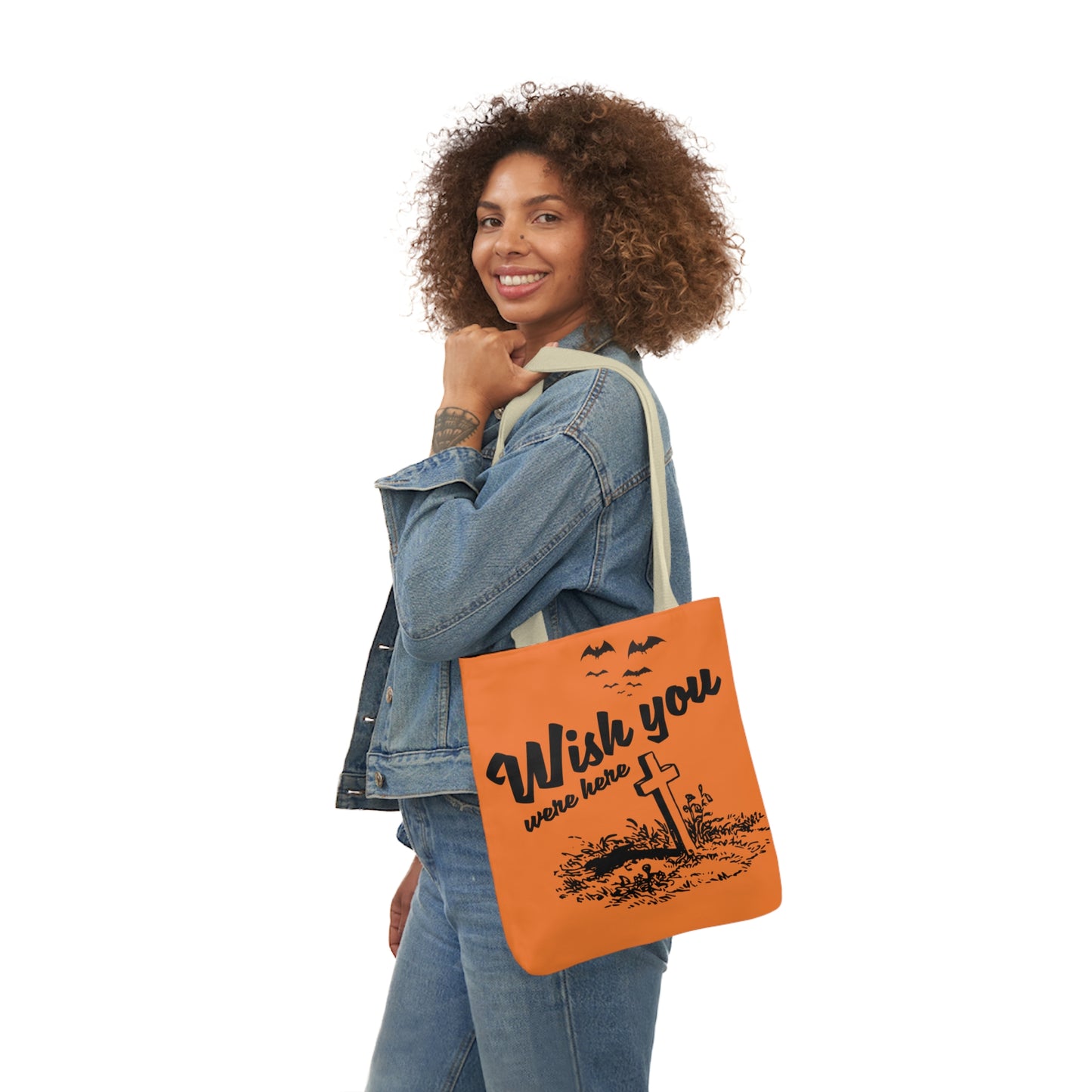 Wish you were here - Canvas Tote Bag, 5-Color Straps - Halloween