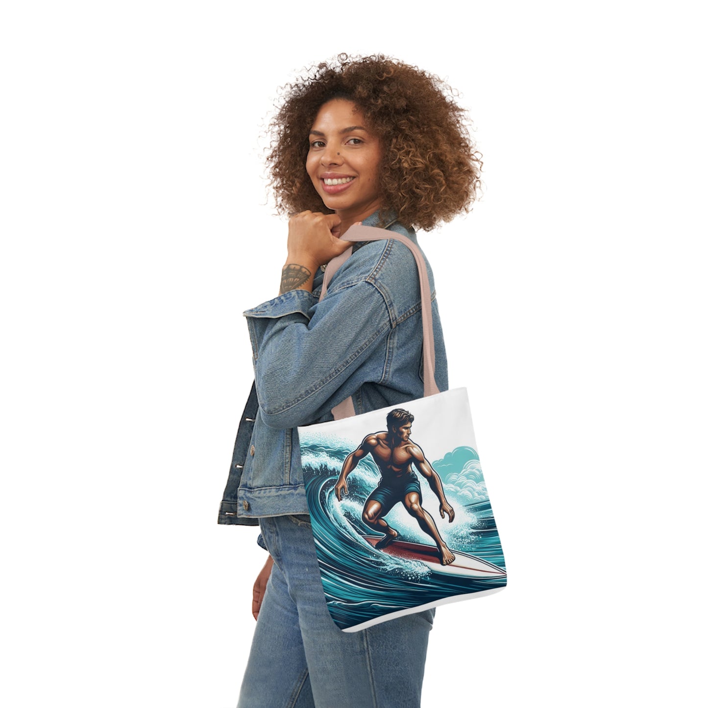 Surfer - Canvas Tote Bag, 5-Color Straps