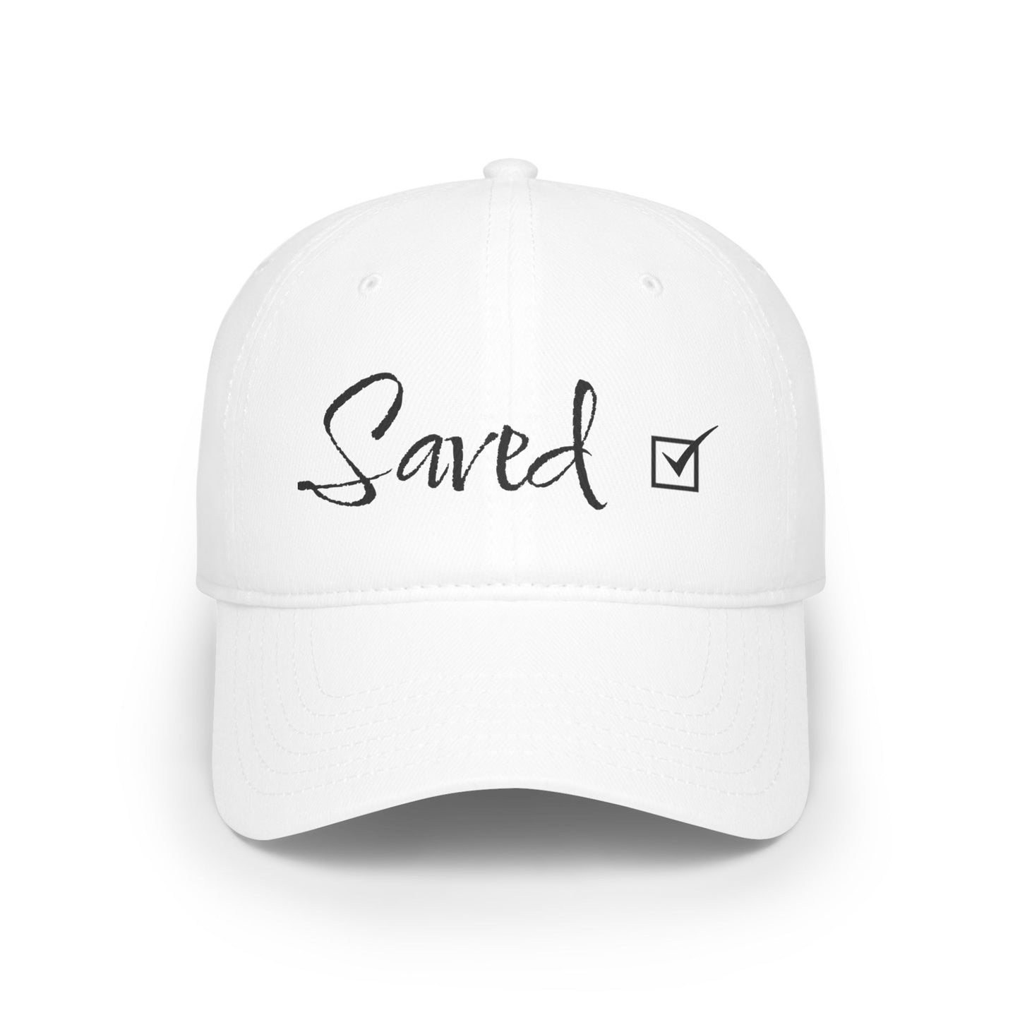 Saved - Black - Low Profile Baseball Cap - Easter - Mother's Day - Father's Day - Easter 1