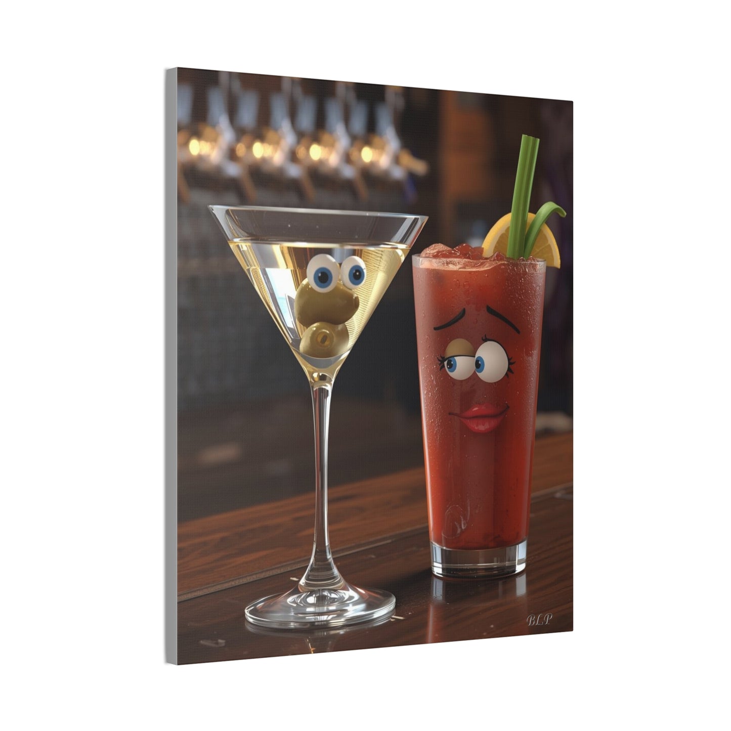 Couple of Drinks - Canvas Stretched, 0.75" - 2026 Wall Art - Creative