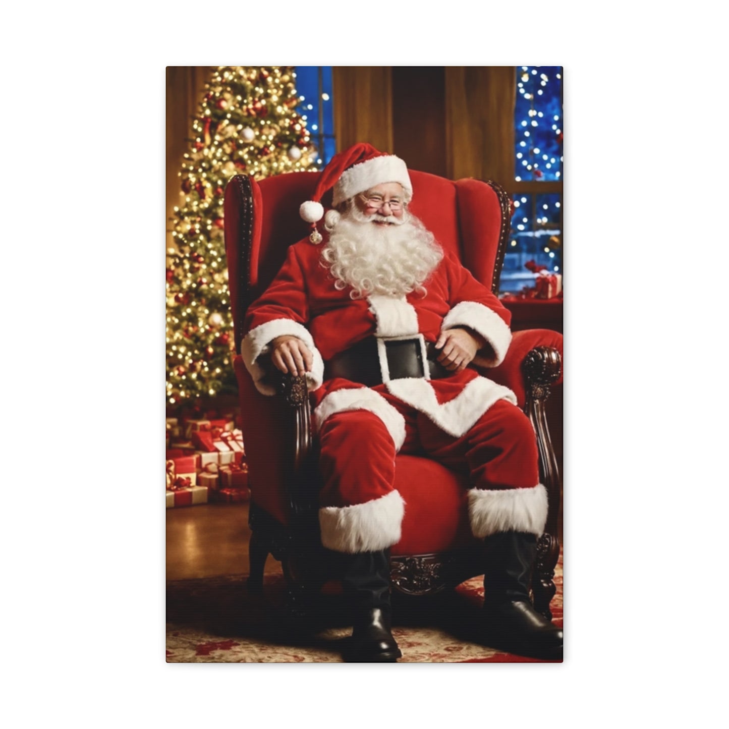 Santa - Canvas Stretched, 0.75" - Christmas