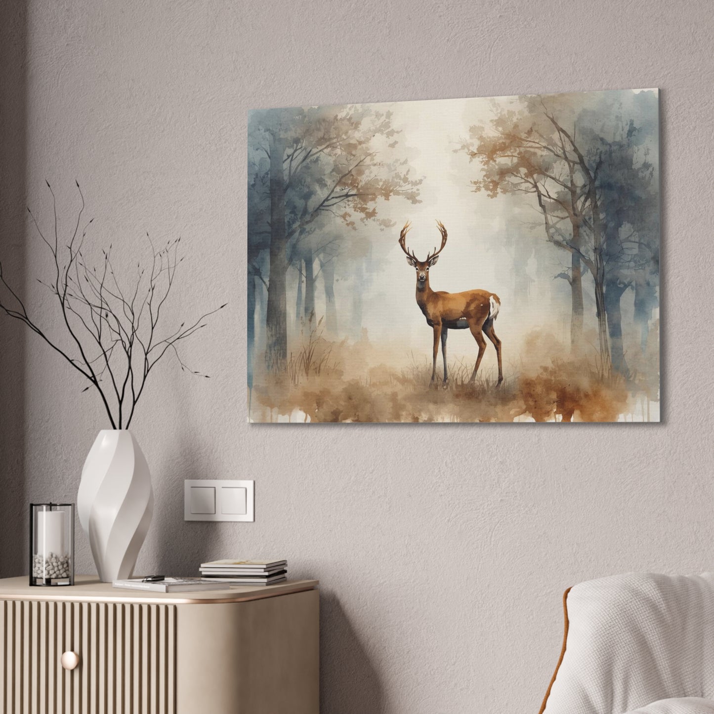 Lone Buck - Canvas Stretched, 0.75" - 2026 Wall Art - Animals