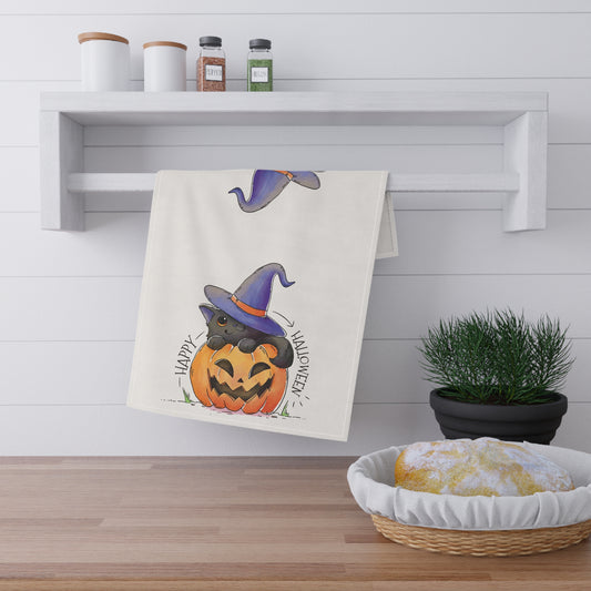 Pumpkin Head - Tea Towels (cotton, poly)- Halloween