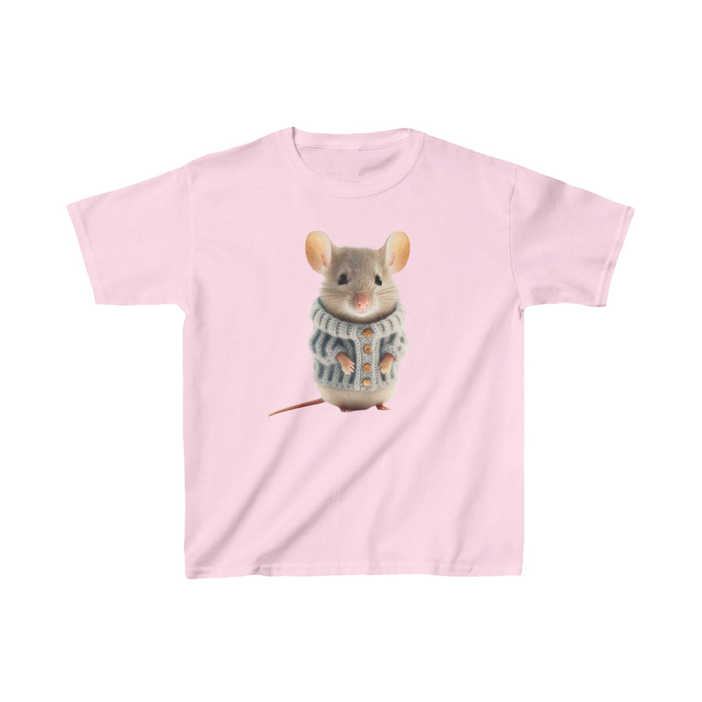 Kids H= Mouse in a Sweater - Heavy Cotton™ T-Shirts