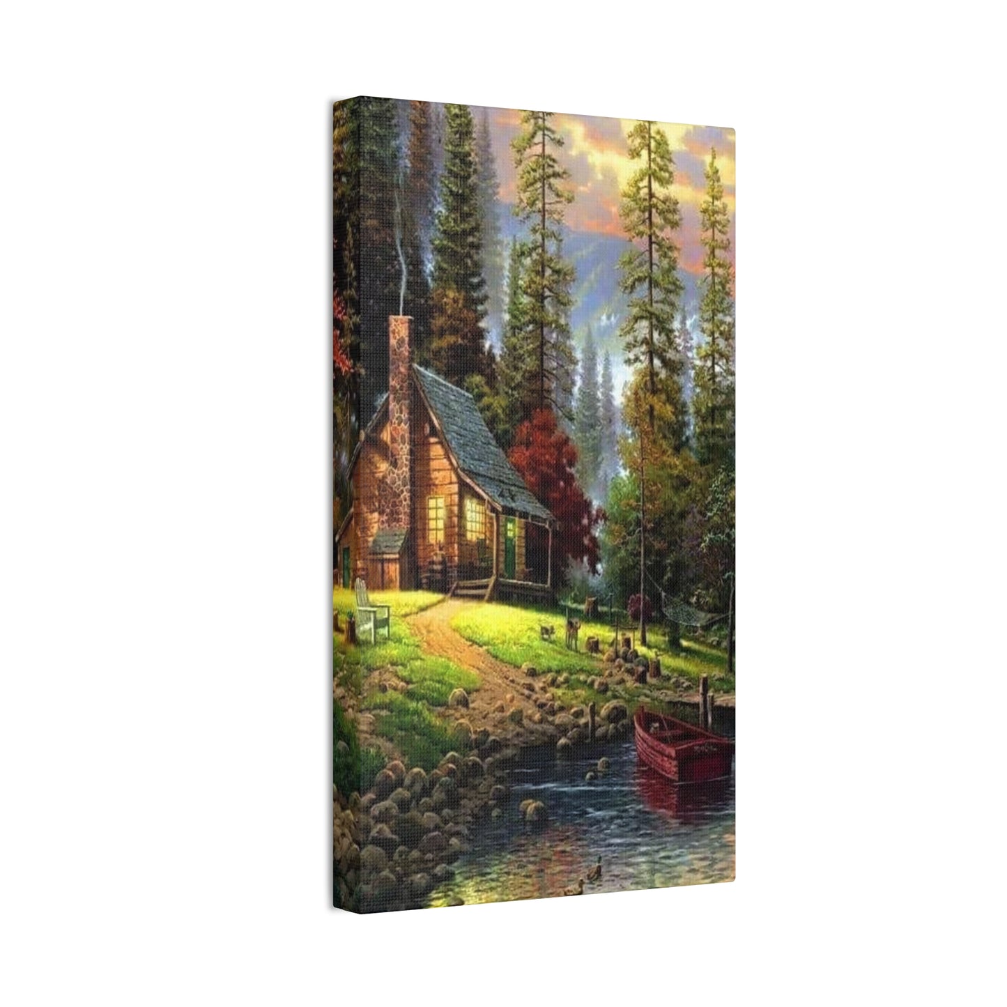 Cabin in the Woods - Canvas Stretched, 0.75"