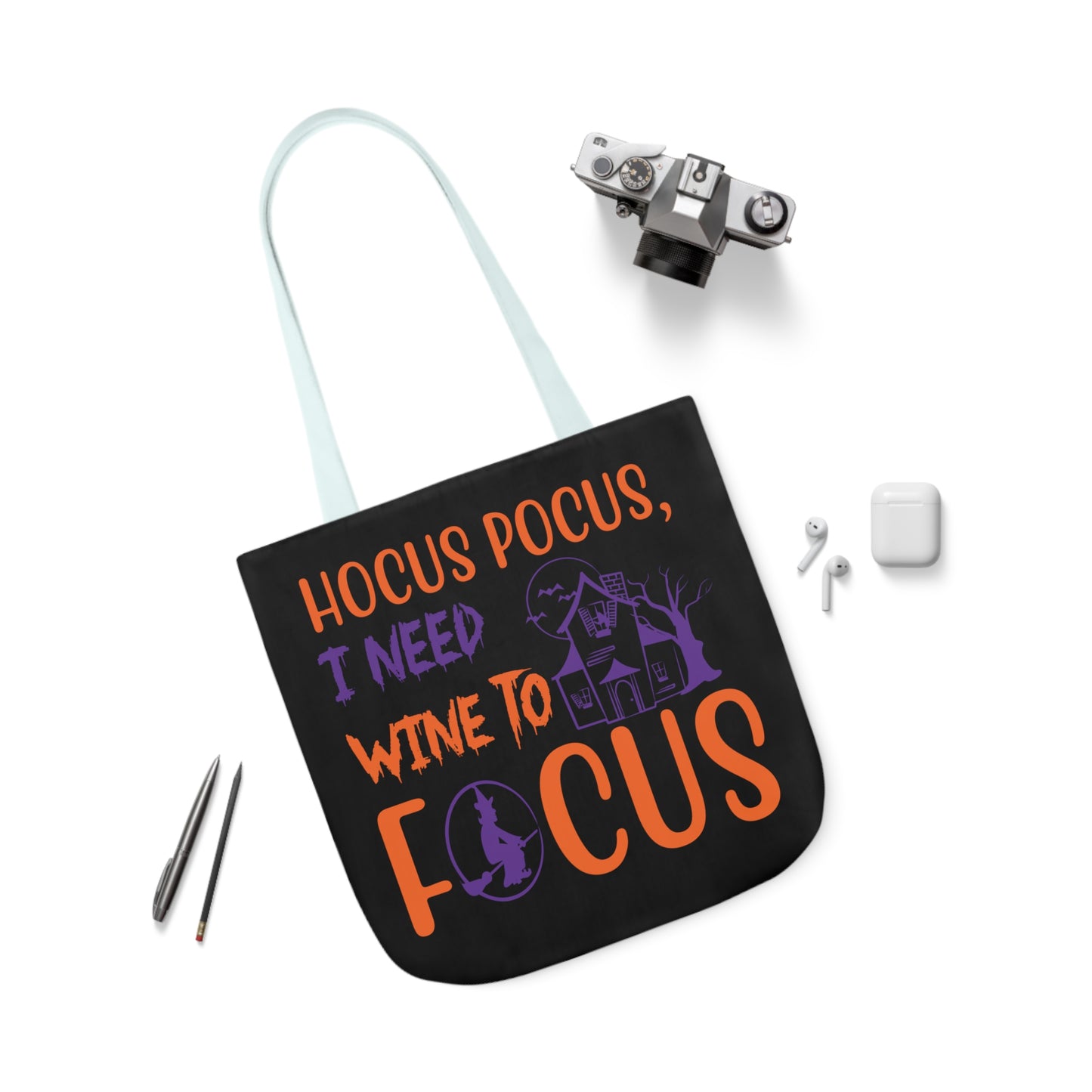 Hocus Pocus - Canvas Tote Bag, 5-Color Straps - Halloween