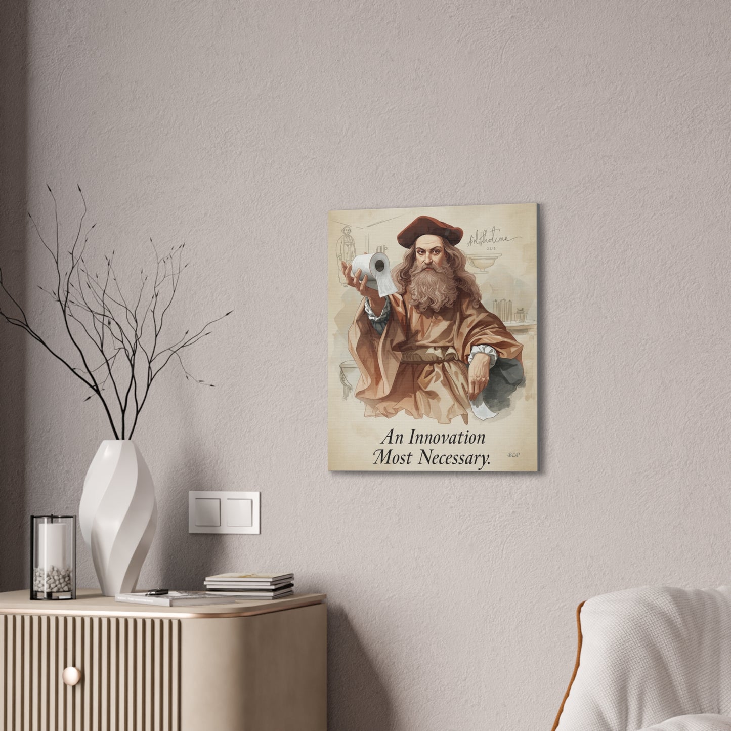 Galileo - Canvas Stretched, 0.75" - 2026 Wall Art - Bathroom Humor