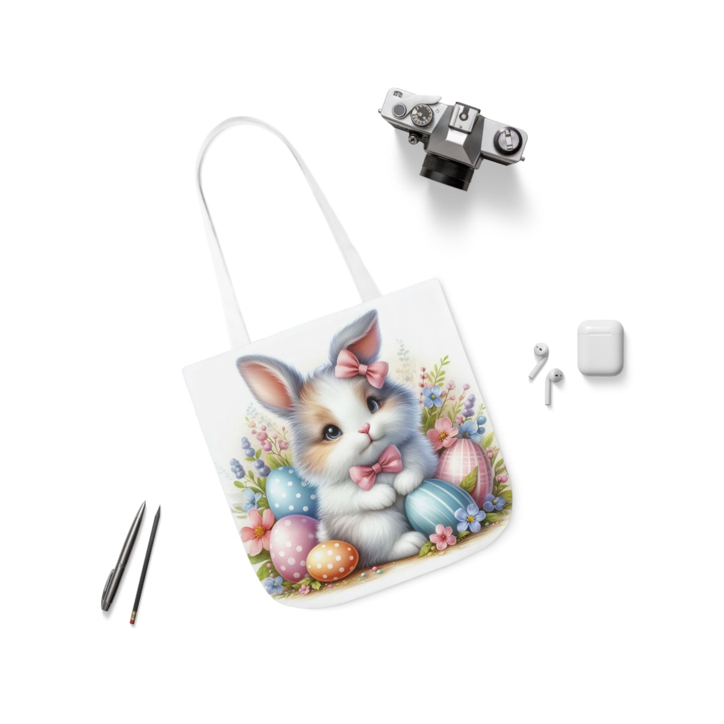 Easter - Canvas Tote Bag, 5-Color Straps -