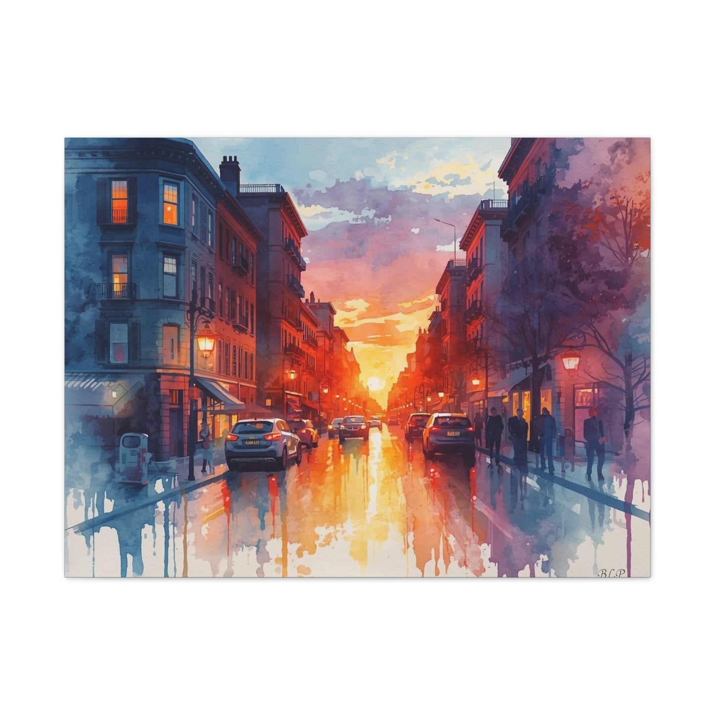 City Street - Canvas Stretched, 0.75" - 2026 Wall Art - Places