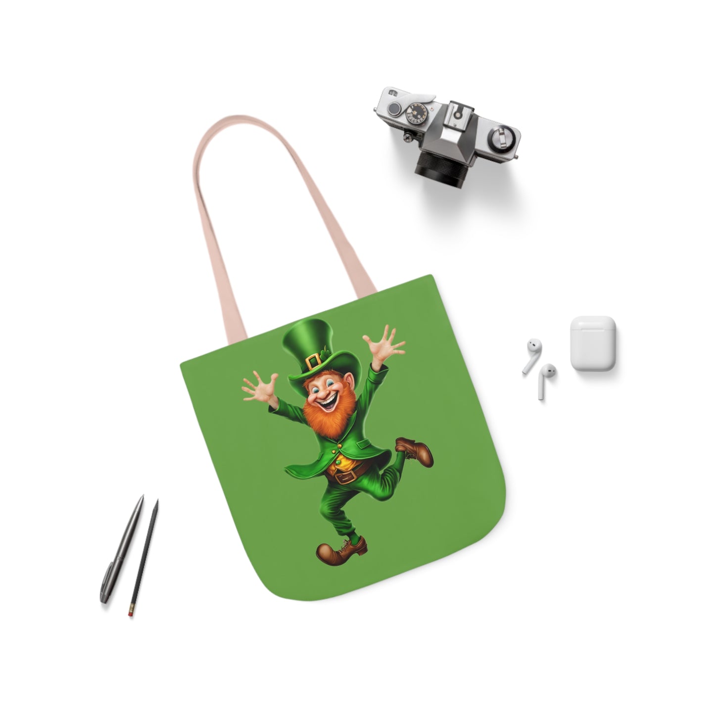 St. Patricks - Canvas Tote Bag, 5-Color Straps