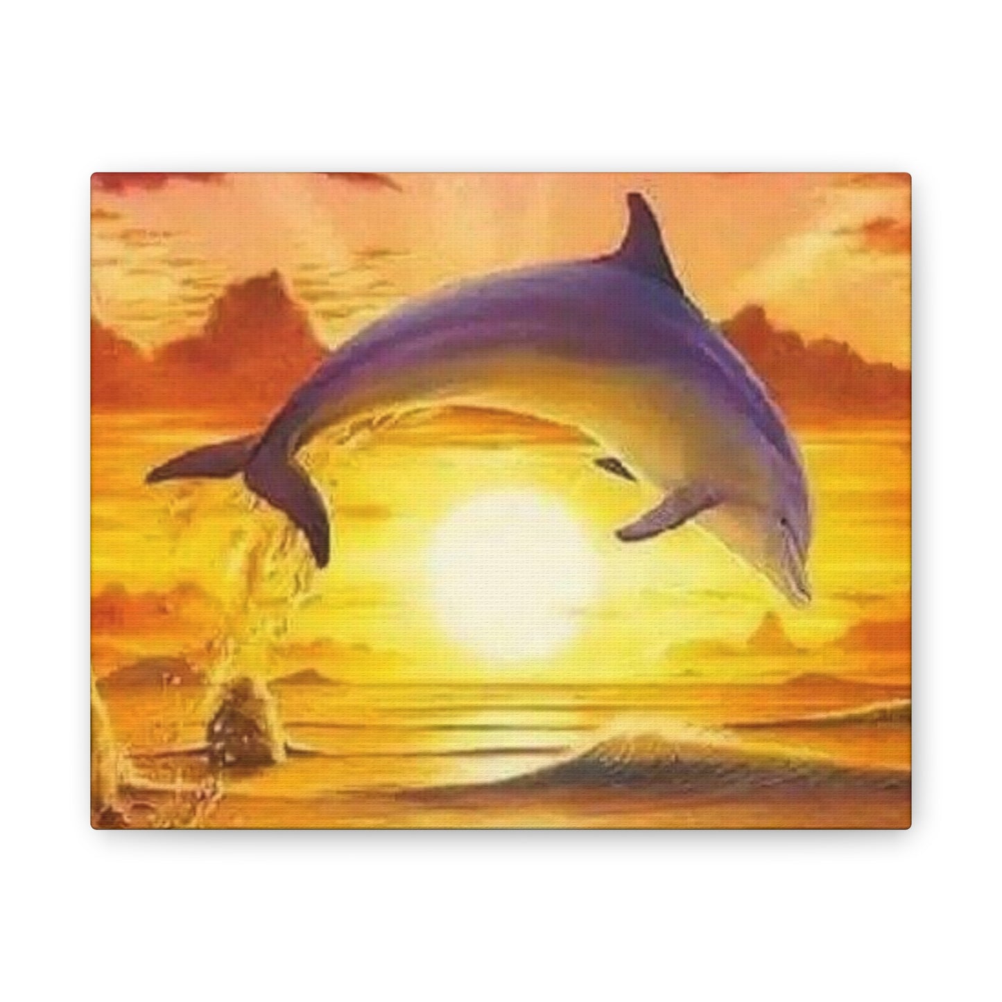 Dolphin - Canvas Stretched, 0.75"