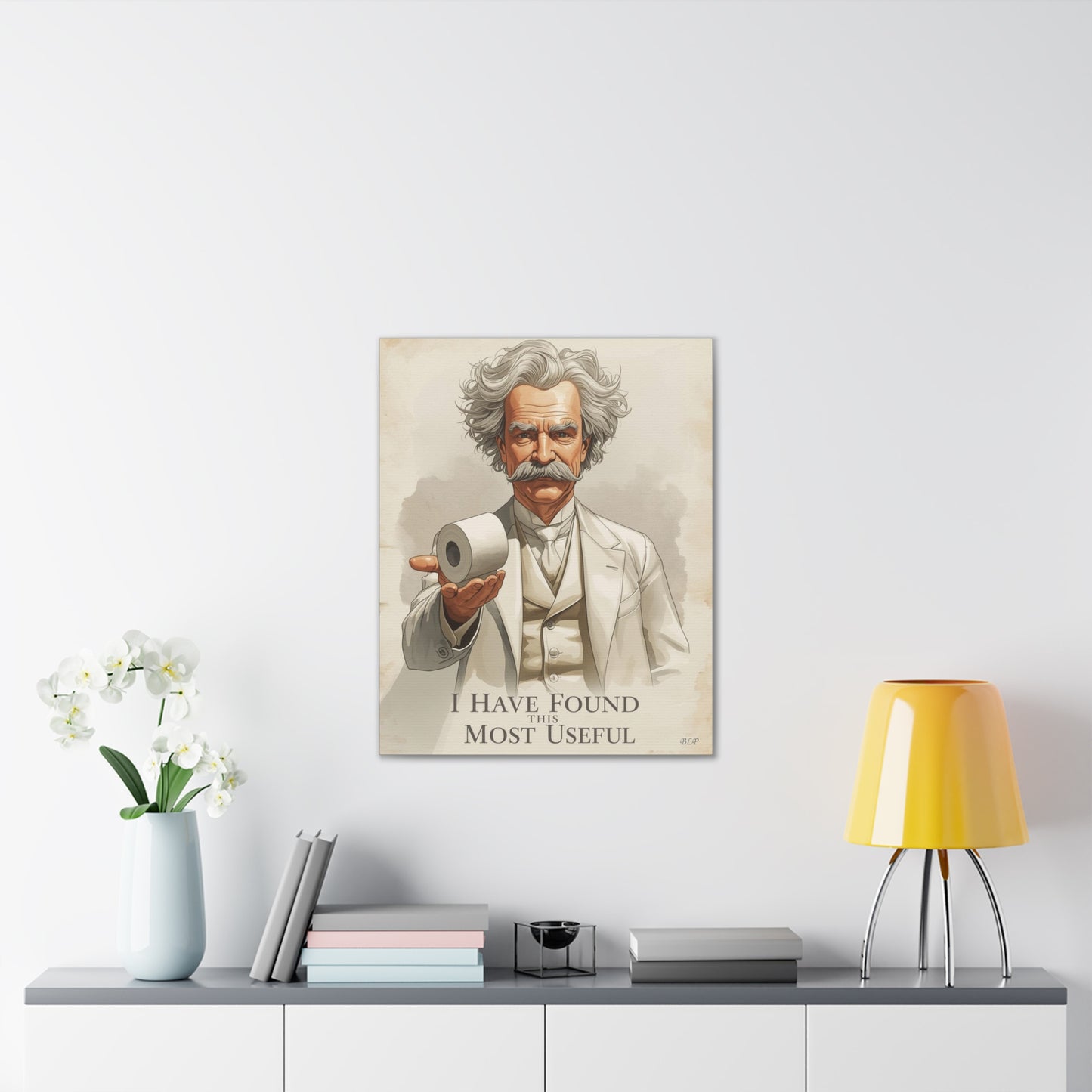 Twain - Canvas Stretched, 0.75" - 2026 Wall Art - Bathroom Humor