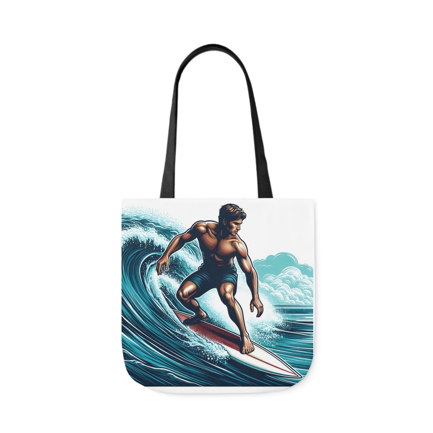 Surfer - Canvas Tote Bag, 5-Color Straps