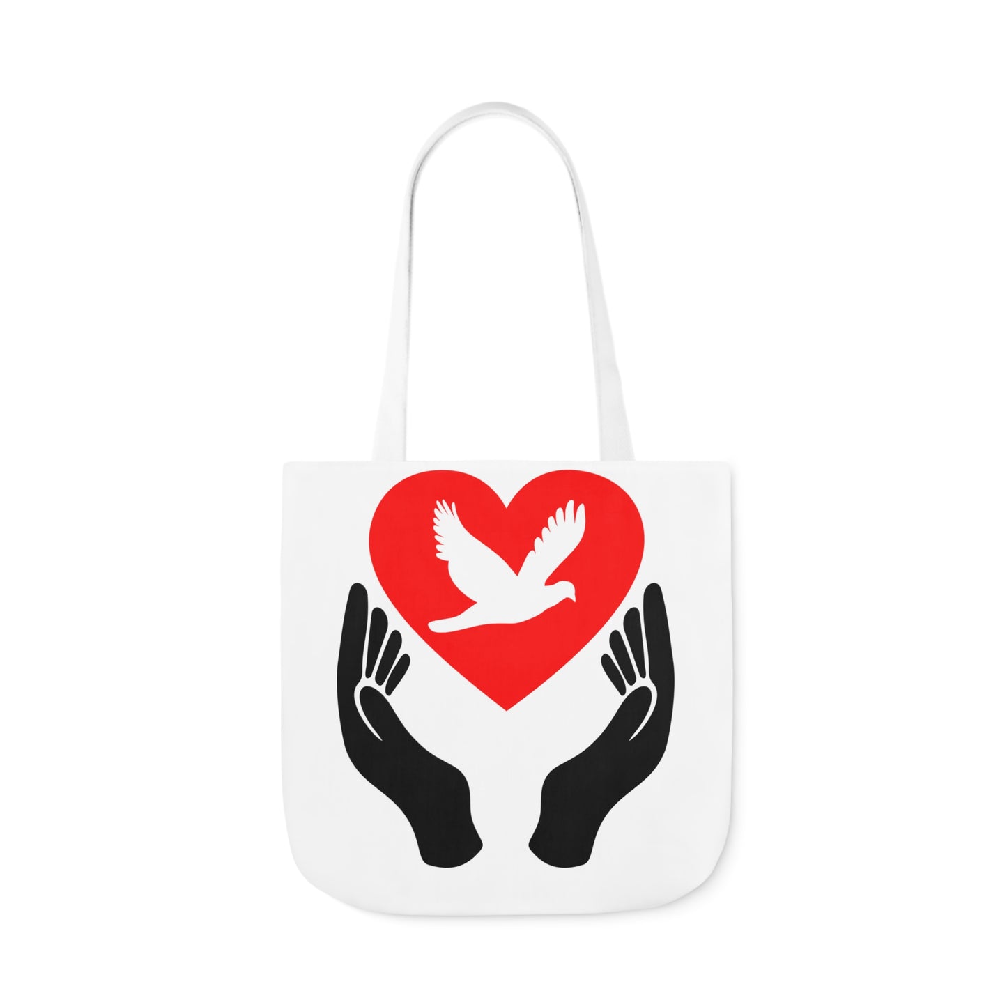 Heart and Hands - Canvas Tote Bag, 5-Color Straps