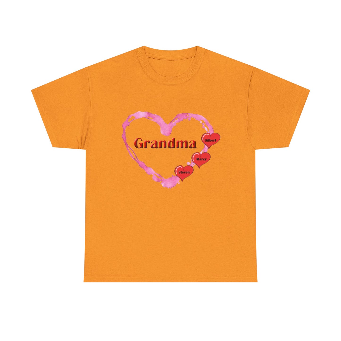 Grandma Love - Personalized - Unisex Heavy Cotton T-Shirt Mother's Day