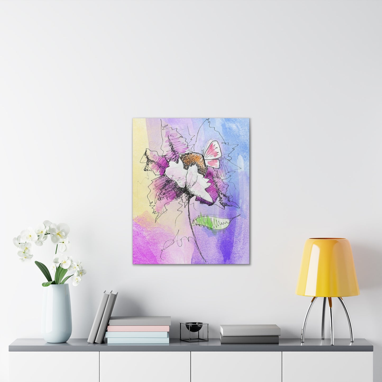 Abstract Flower - Canvas Stretched, 0.75"