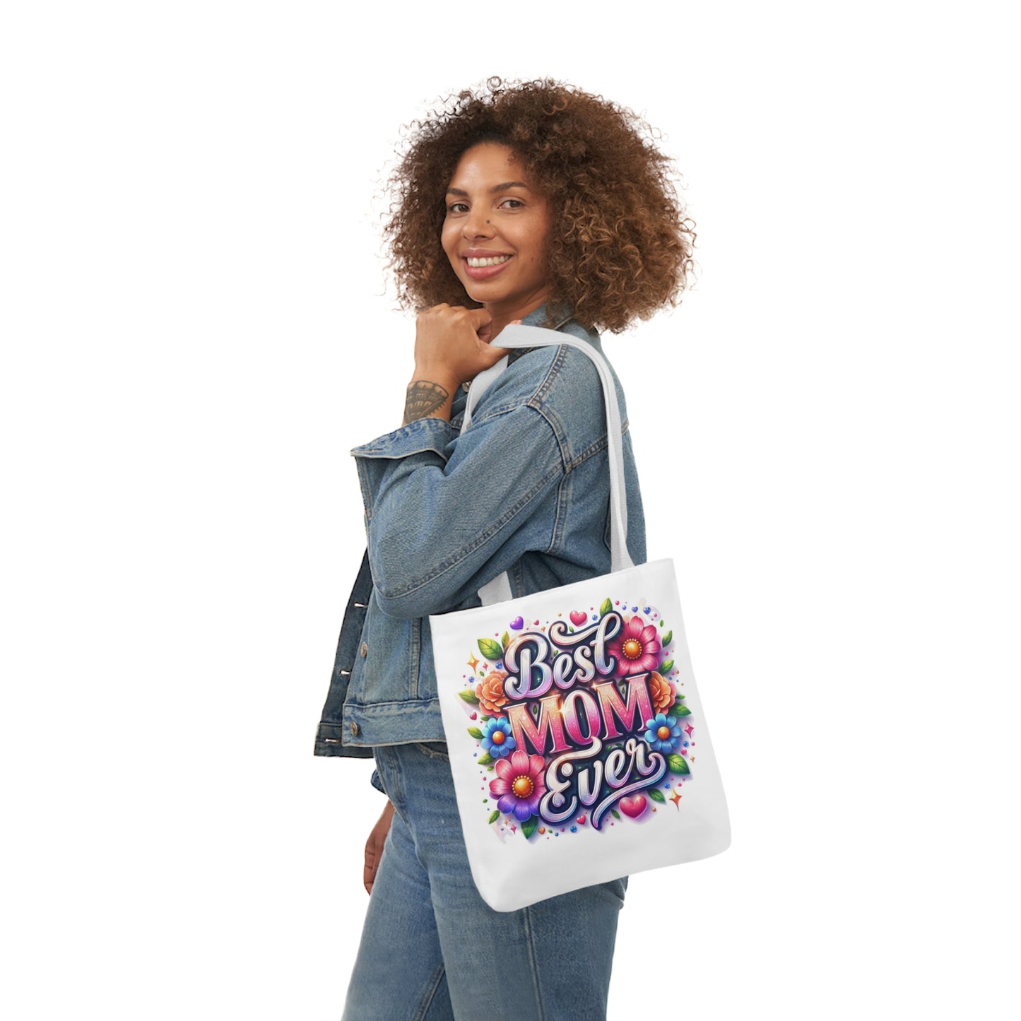 Best Mom Ever - Canvas Tote Bag, 5-Color Straps -  Mother's Day