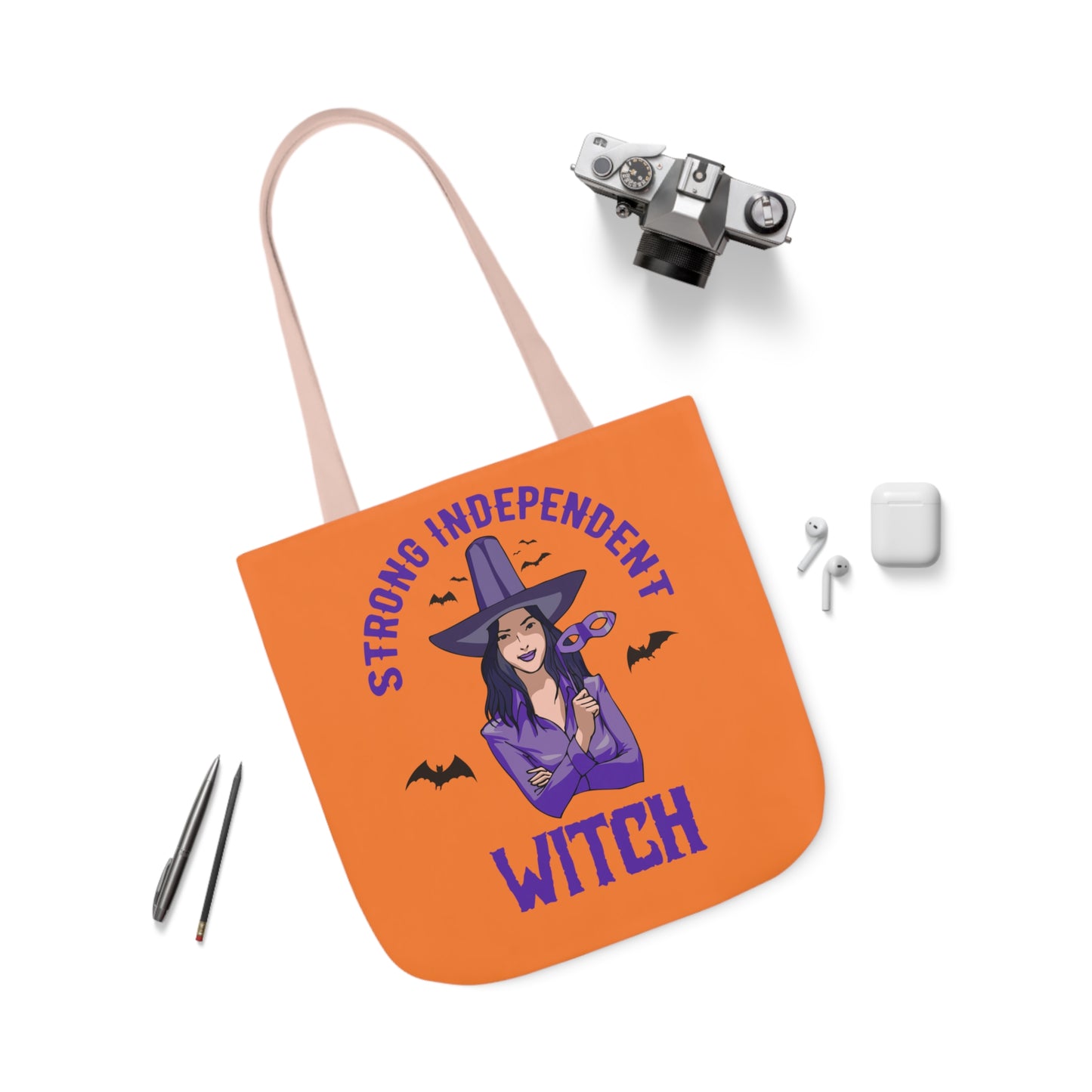 Strong - Canvas Tote Bag, 5-Color Straps - Halloween