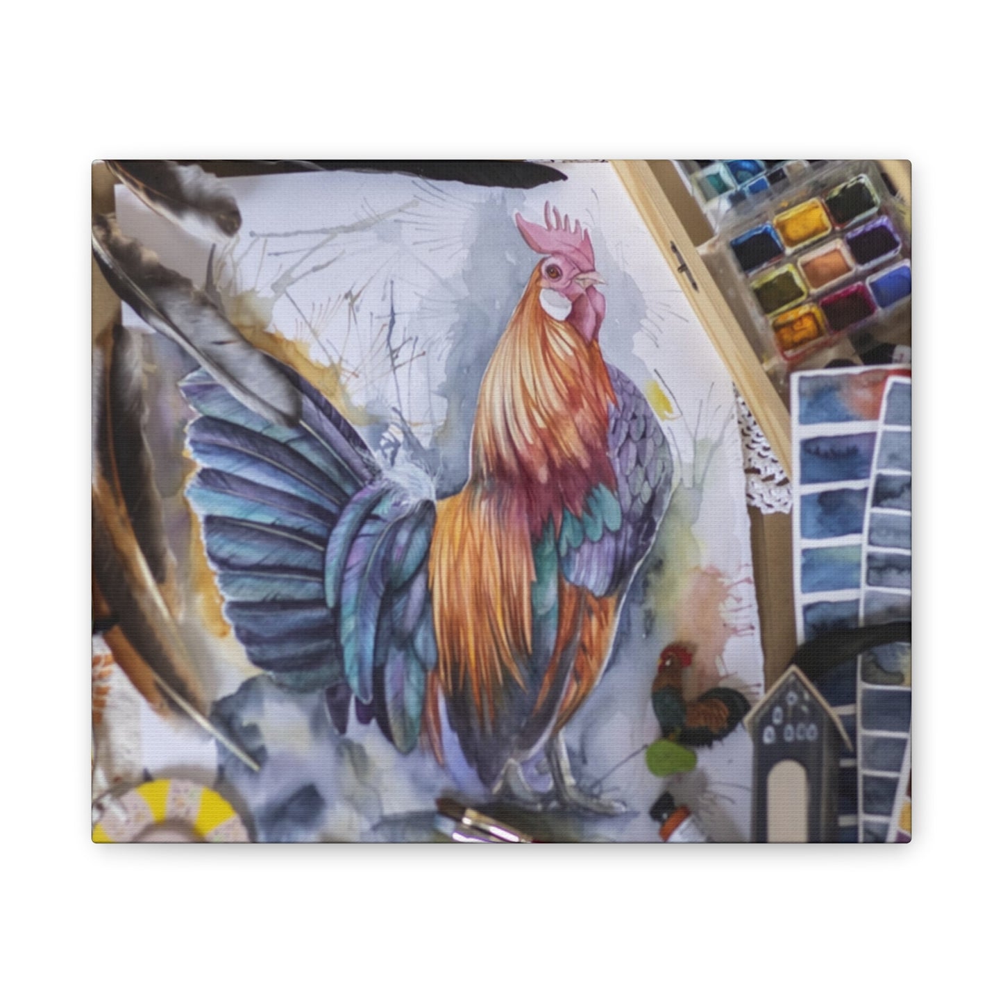 Rooster Art - Canvas Stretched, 0.75"