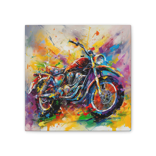 Bike in Oil - Canvas Stretched, 0.75"