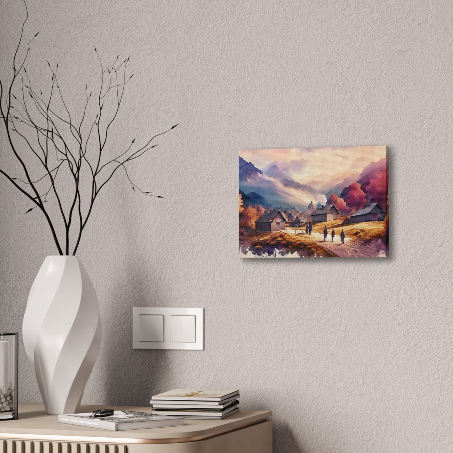 Village - Canvas Stretched, 0.75"