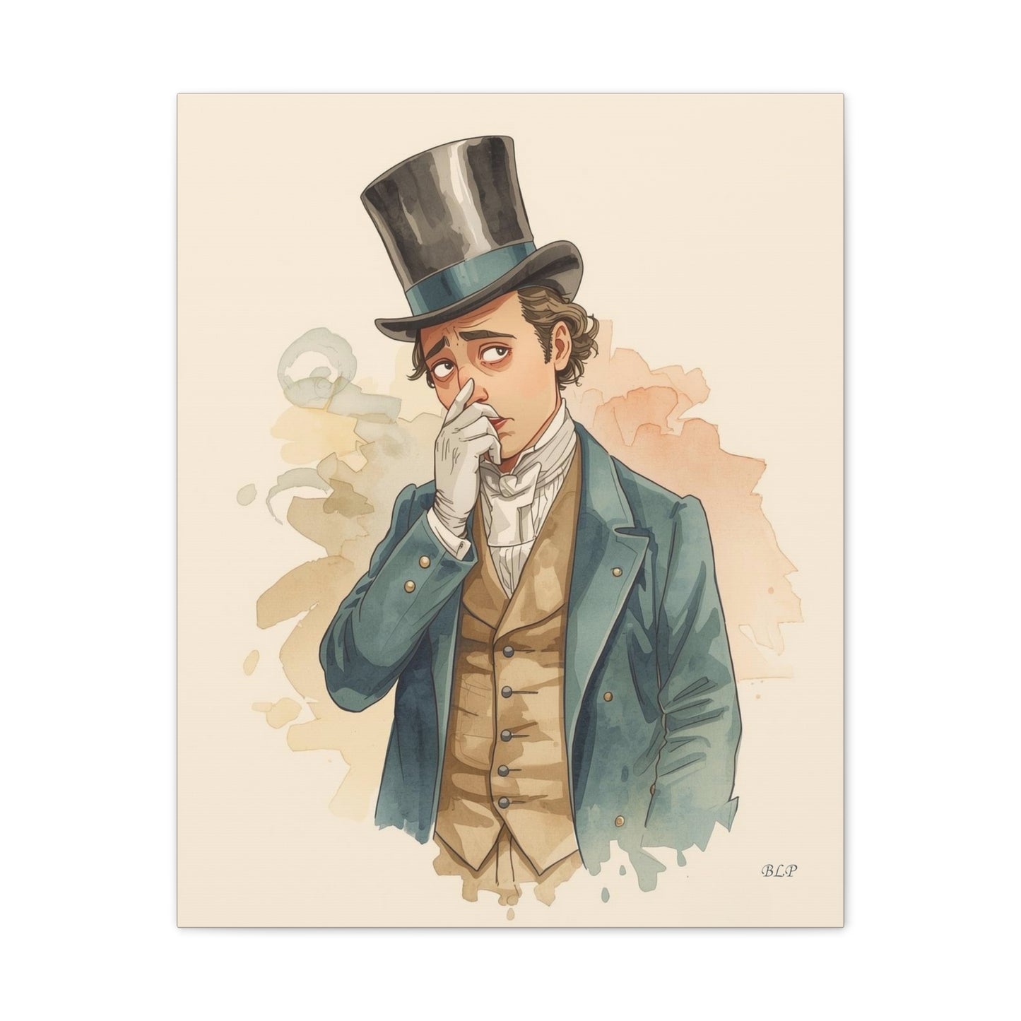 Victorian Man - Canvas Stretched, 0.75" - 2026 Wall Art - Bathroom Humor