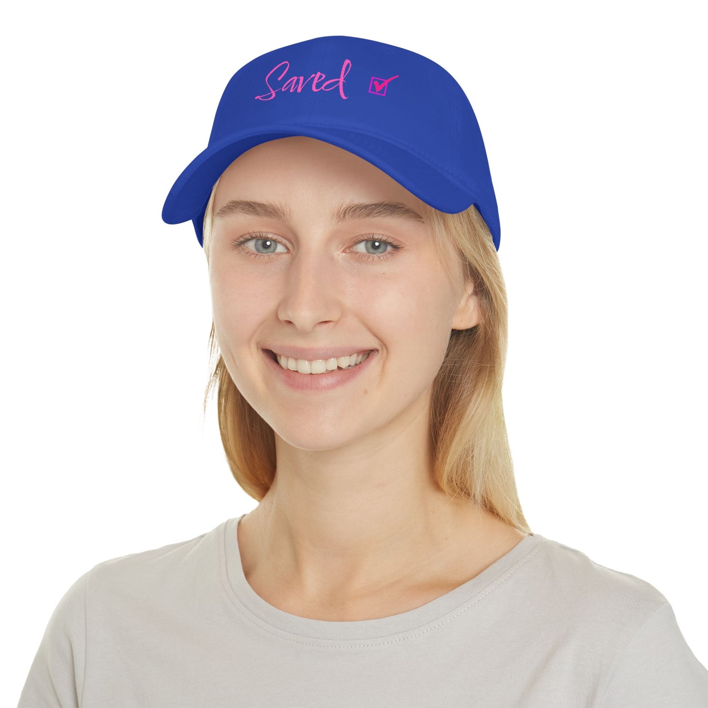 Saved - Pink - Low Profile Baseball Cap - Easter - Mother's Day - Father's Day - Easter 1