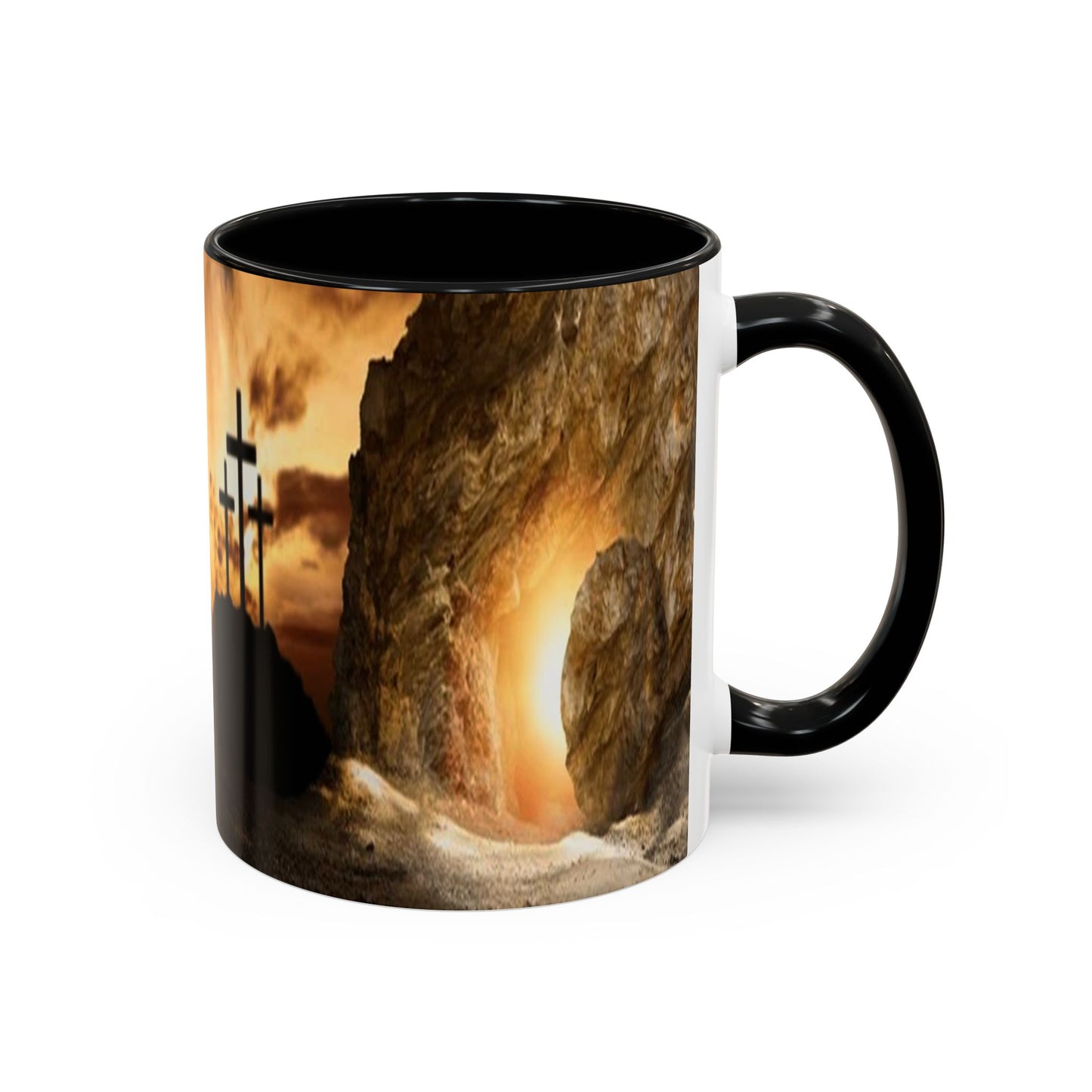 He is Risen -Accent Coffee Mug (11, 15oz) - Easter - Mother's Day - Father's Day