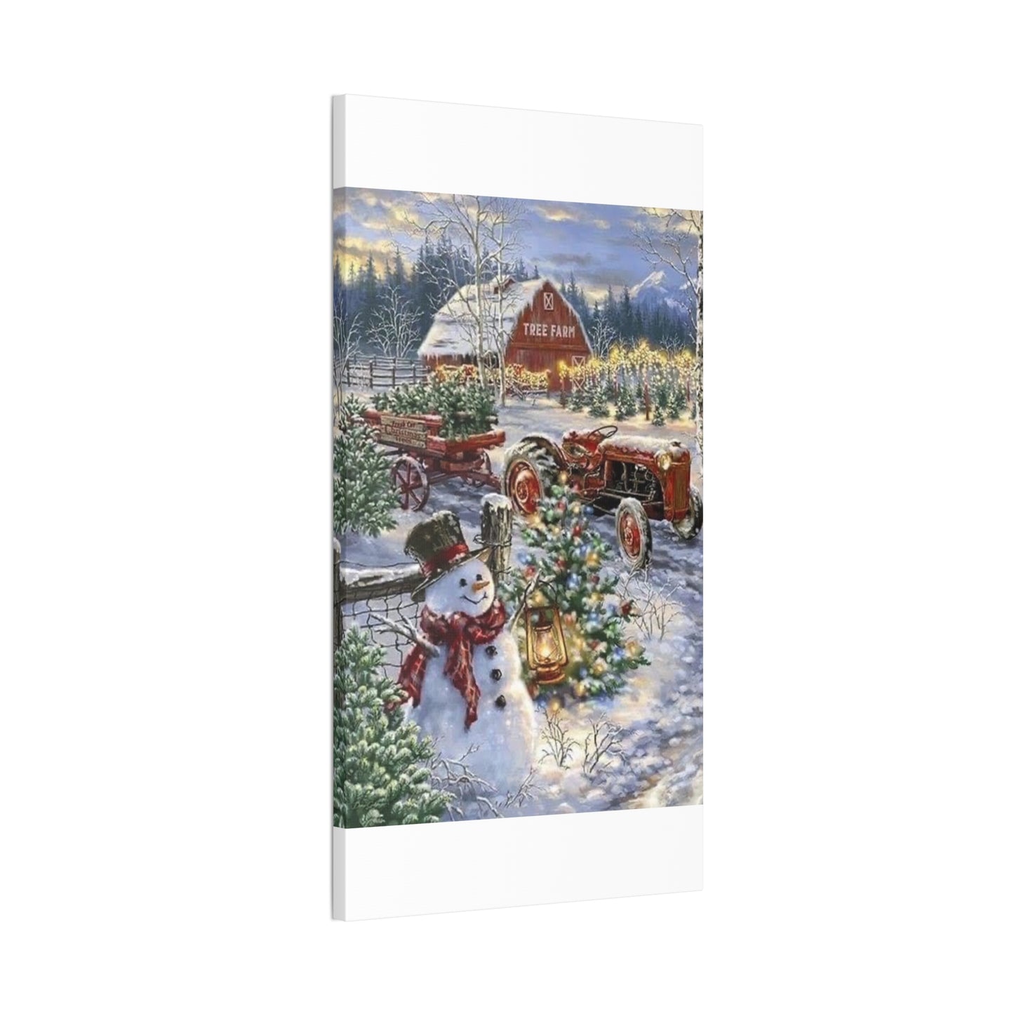 On the Farm - Canvas Stretched, 0.75" Christmas