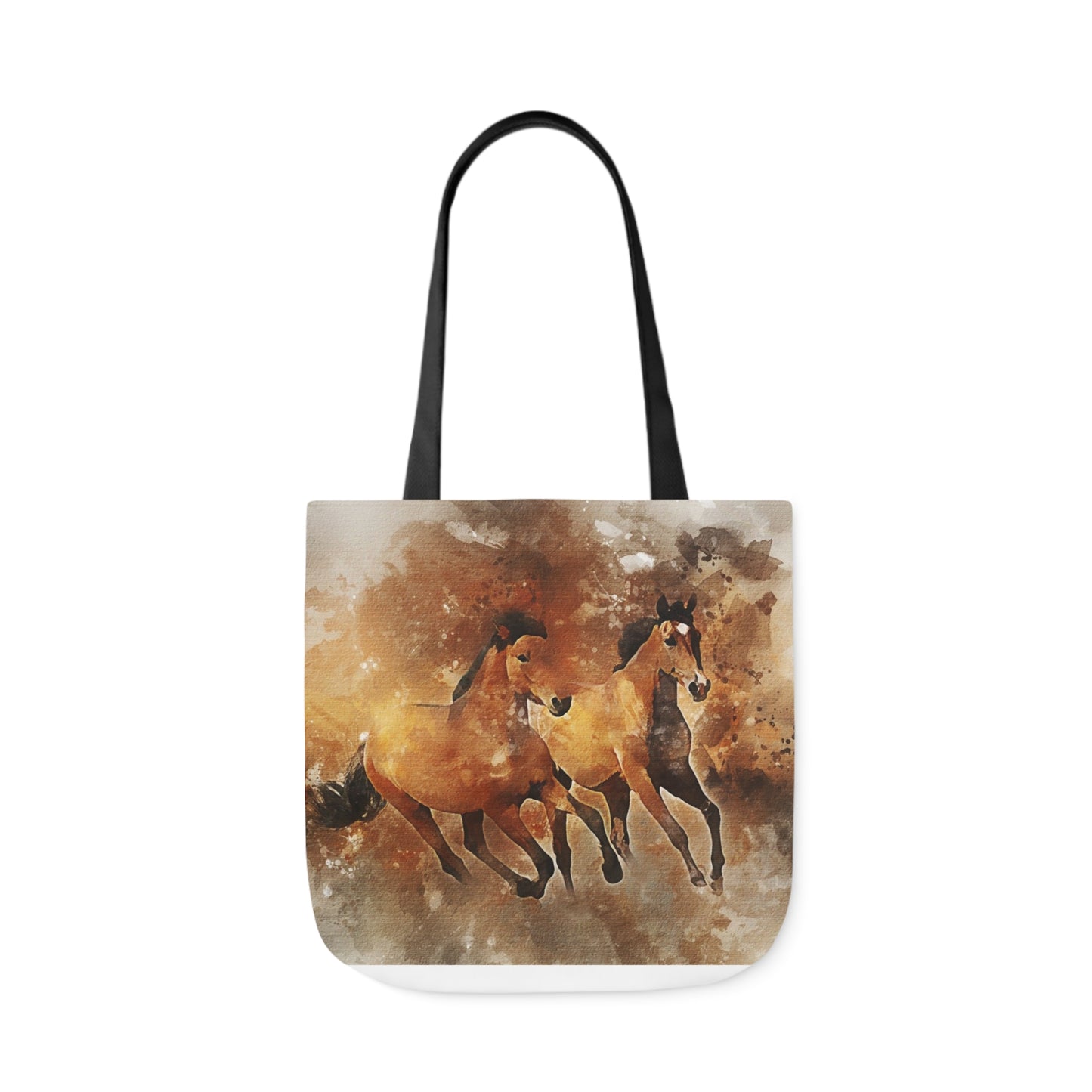 Horses - Canvas Tote Bag, 5-Color Straps