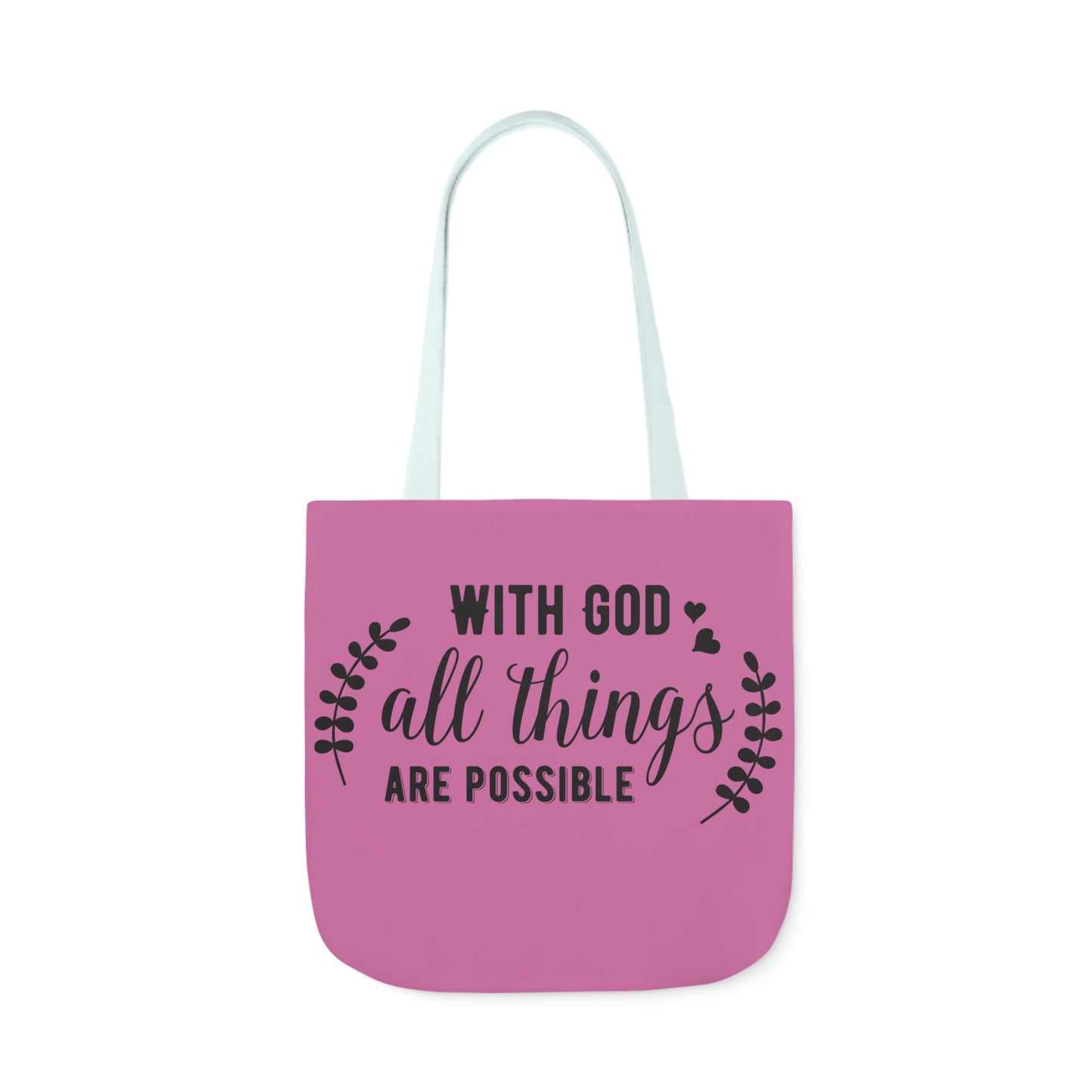 With God - Canvas Tote Bag, 5-Color Straps