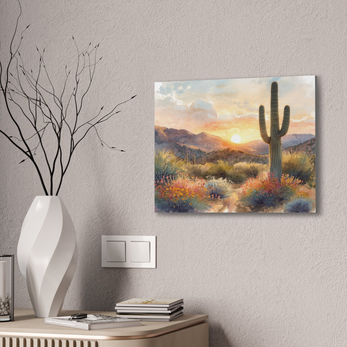 Desert Sunset - Canvas Stretched, 0.75" -  2026 Wall Art - Scenes