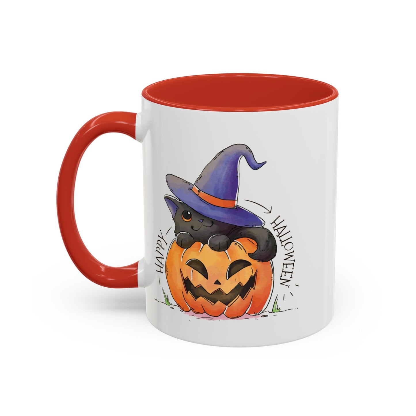 Happy Halloween - Accent Coffee Mug (11, 15oz) - Halloween